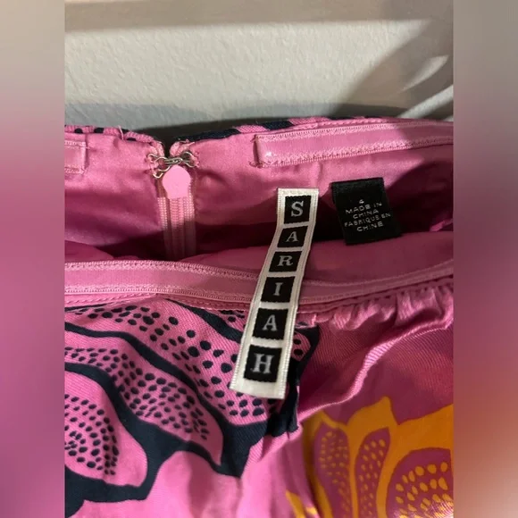 Sariah from Anthropologie Convertible strapless floral pink dress‎ Size 4 - Picture 4 of 12